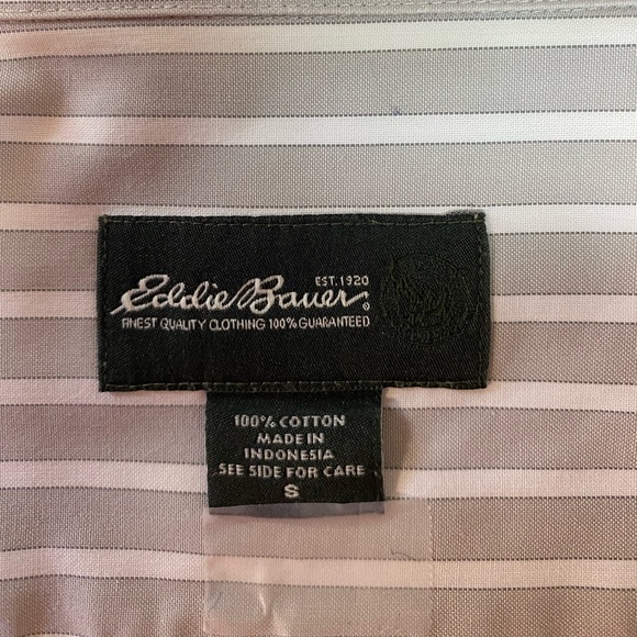 Eddie Bauer Wrinkle Resistant Relaxed Fit Long Sleeve Shirt Men’s Small - Picture 3 of 4